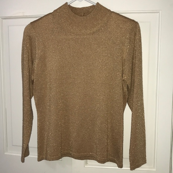Gold mock neck top - Picture 1 of 1
